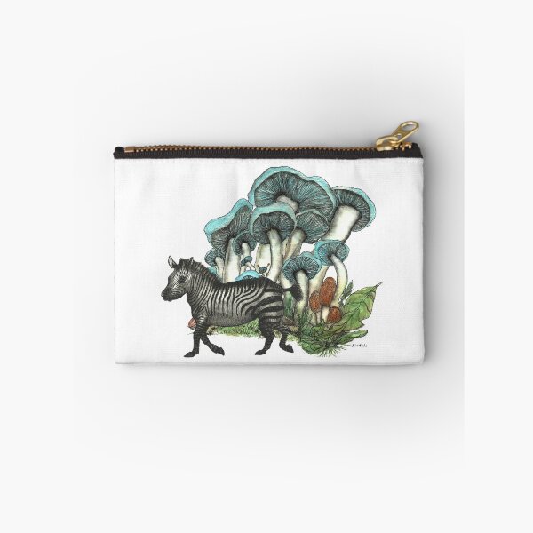 Item preview, Dancing Zebra Losts in Blue Dizzy Fungi Forest designed and sold by felissimha.