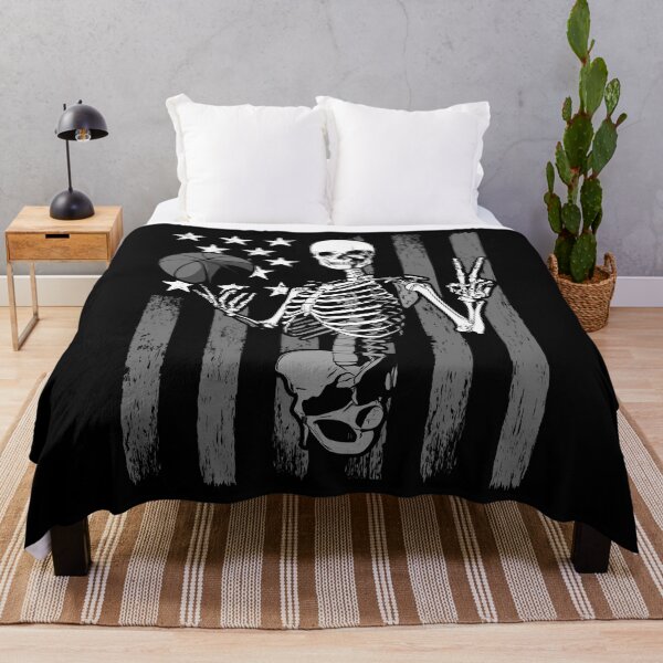 Item preview, Basketball Player Skeleton Athlete Halloween USA Flag designed and sold by GrandeDuc.