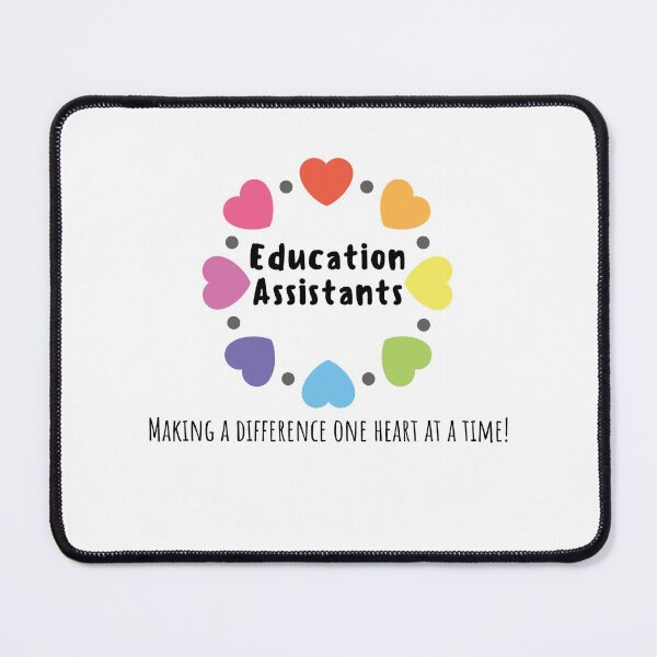 Item preview, Education Assistant rainbow hearts designed and sold by nat7green.
