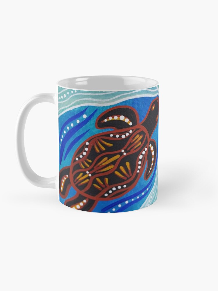 Thumbnail 3 of 6, Coffee Mug, Turtles (Aboriginal Design) by Native Creations designed and sold by NativeCreations.