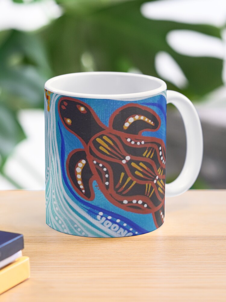 Thumbnail 1 of 6, Coffee Mug, Turtles (Aboriginal Design) by Native Creations designed and sold by NativeCreations.
