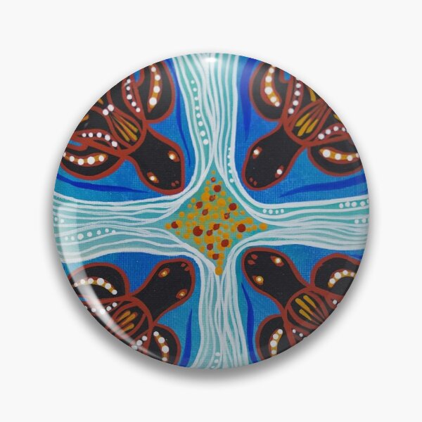 Turtles (Aboriginal Design) by Native Creations Pin
