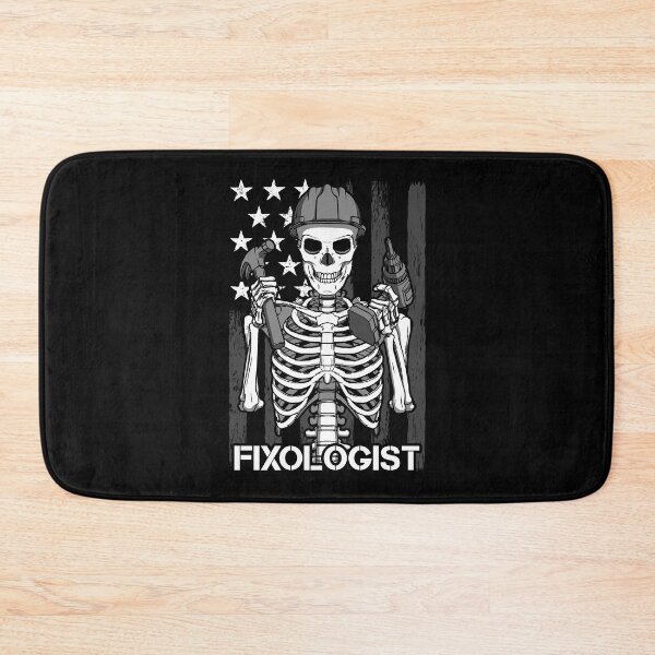 Item preview, Fixologist Gothic Skeleton USA Flag Woodworking Carpenter designed and sold by GrandeDuc.