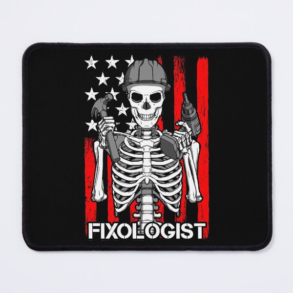 Item preview, Fixologist Gothic Skeleton USA Flag Woodworking Carpenter designed and sold by GrandeDuc.