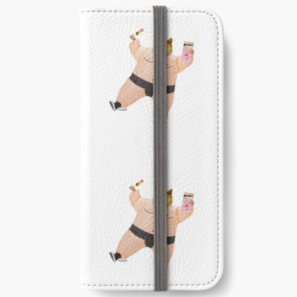 Shiba sumo eating dango and pcky by Alice Monber iPhone Wallet