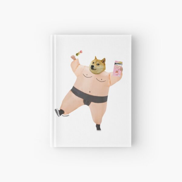 Shiba sumo eating dango and pcky by Alice Monber Hardcover Journal