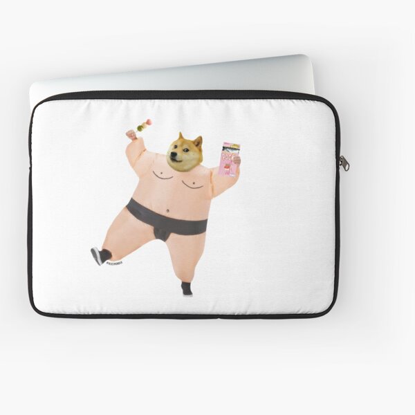 Shiba sumo eating dango and pcky by Alice Monber Laptop Sleeve