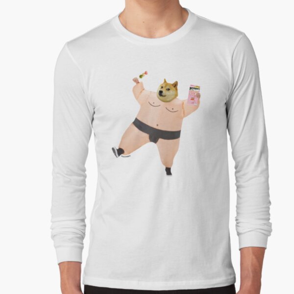 Shiba sumo eating dango and pcky by Alice Monber Long Sleeve T-Shirt