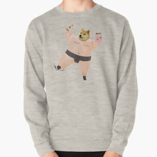 Shiba sumo eating dango and pcky by Alice Monber Pullover Sweatshirt