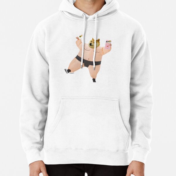 Shiba sumo eating dango and pcky by Alice Monber Pullover Hoodie