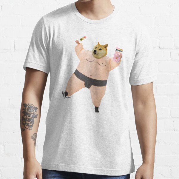 Shiba sumo eating dango and pcky by Alice Monber Essential T-Shirt