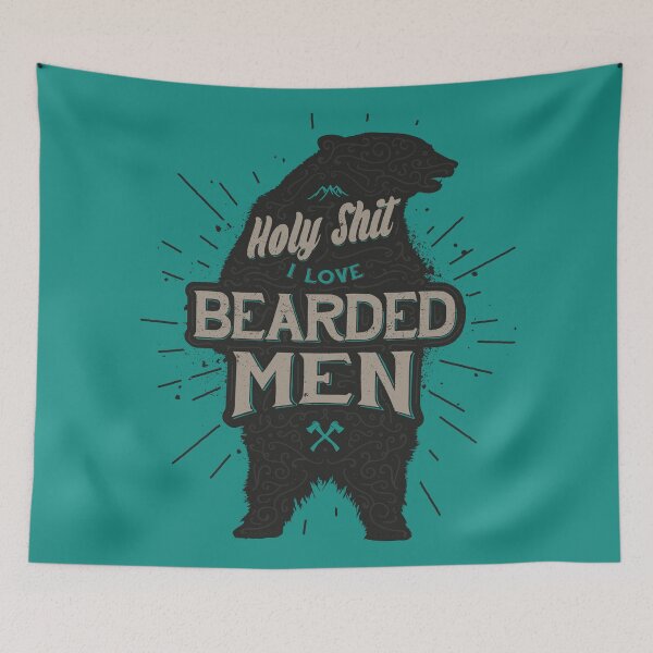 Item preview, HOLY SHIT I LOVE BEARDED MEN designed and sold by snevi.