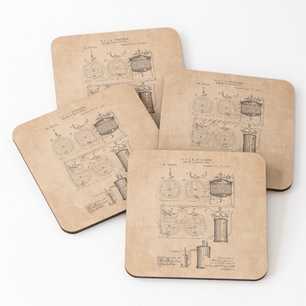 Item preview, PATENT DRAWING / 1893 - Process Of Making Beer - Vintage designed and sold by danielcoulmann.