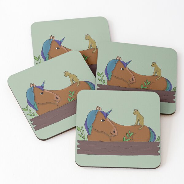 Item preview, Unicorn and cat designed and sold by Antiope33.