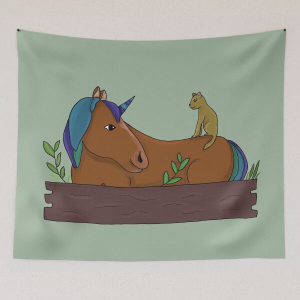 Item preview, Unicorn and cat designed and sold by Antiope33.