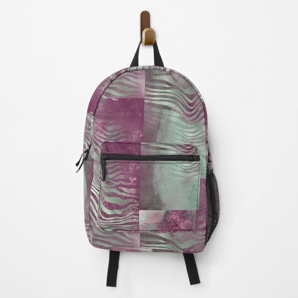Item preview, Zebra Print Abstract Print in Mint and Mulberry designed and sold by Paulele.