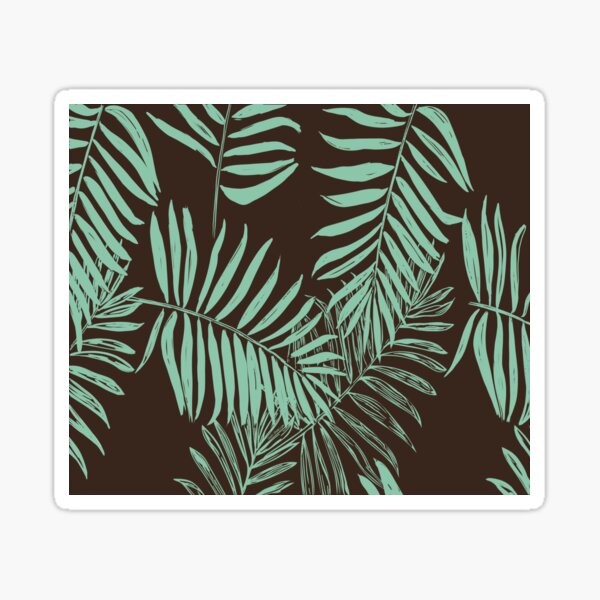 Jewel green palm leaves tree Sticker