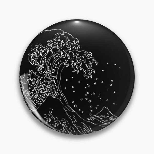 Item preview, Great Wave Outline Black And White designed and sold by Prabakim.