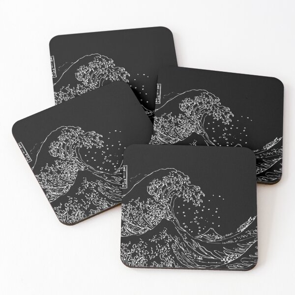 Item preview, Great Wave Outline Black And White designed and sold by Prabakim.