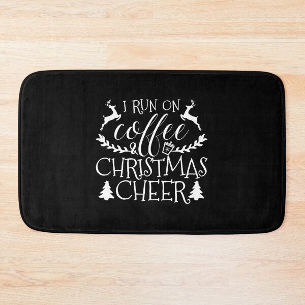 Item preview, I Run On Coffee and Christmas Cheer Funny T Shirt. Cute Christmas Coffee Gift  designed and sold by Mixture-DESIGN.