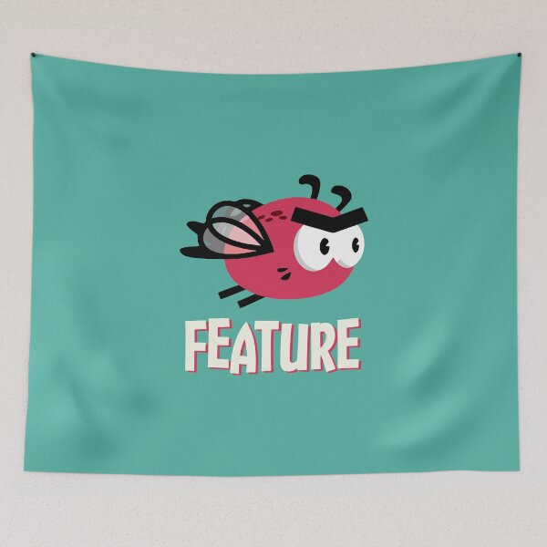 Item preview, Bug feature | Web humor | Hacker, Developer designed and sold by DAFIN.