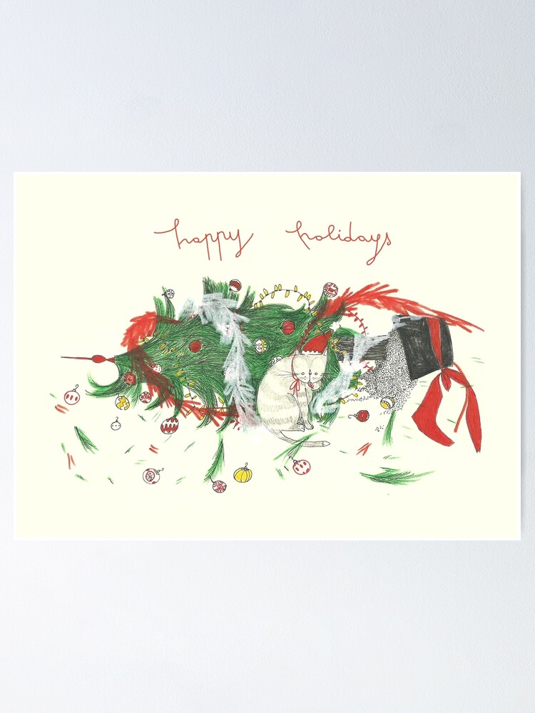 Alternate view of happy holidays! Poster