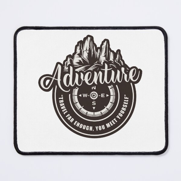 Item preview, Adventure Tagline - TRAVEL FAR ENOUGH, YOU MEET YOURSELF designed and sold by ZafranOnline.