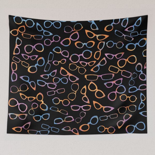 Item preview, Orange And Blue Eyeglasses Pattern designed and sold by Primroaddesigns.