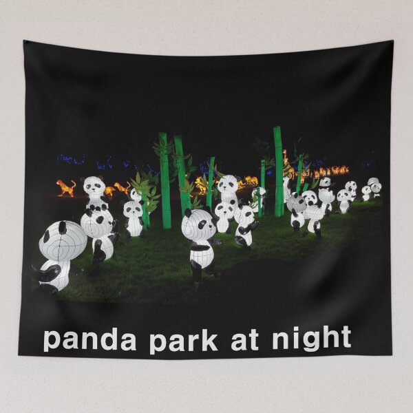 Item preview, panda park at night designed and sold by mostheristore.