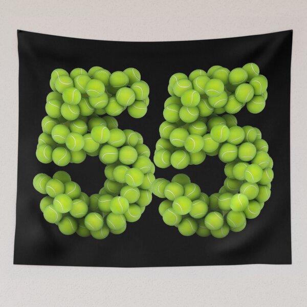Item preview, Tennis Player Number 55 - Tennis Sports fifty-five Game Set Match 55 designed and sold by elhefe.