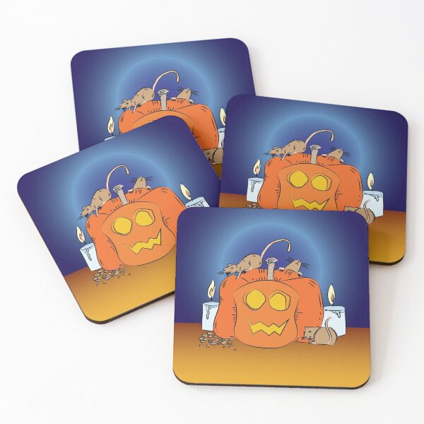 Item preview, Halloween rats and pumpkin designed and sold by FunnyChameleon.