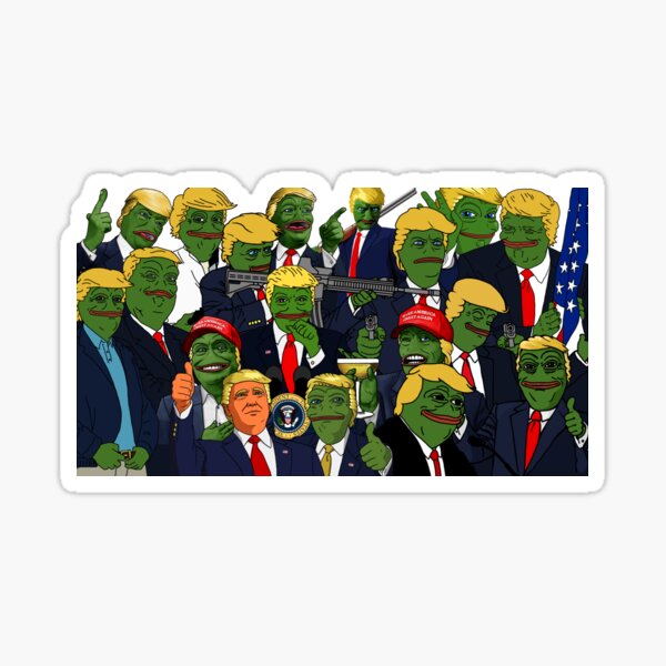 Trump Pepe Stickers Redbubble - roblox trump particles