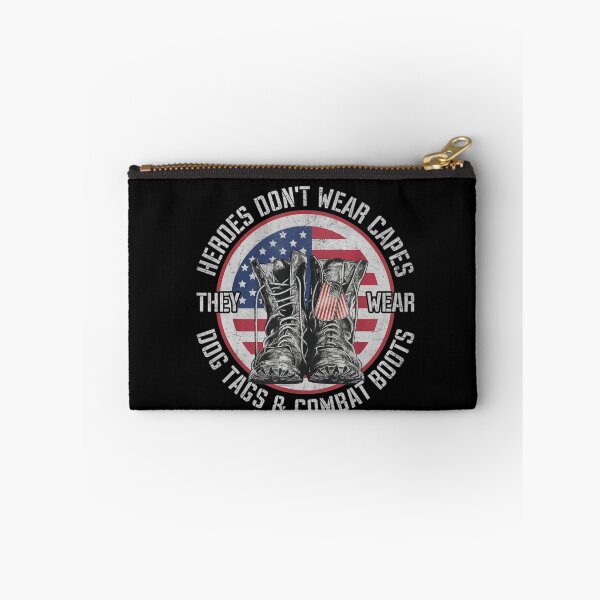 Item preview, Heroes Don't Wear Capes, They Wear Dog Tags and combat boots designed and sold by michaelart18.
