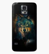 Galaxie Wolf Hülle & Klebefolie für Samsung Galaxy