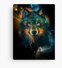 Galaxy Wolf Canvas Print
