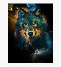 Galaxy Wolf Photographic Print