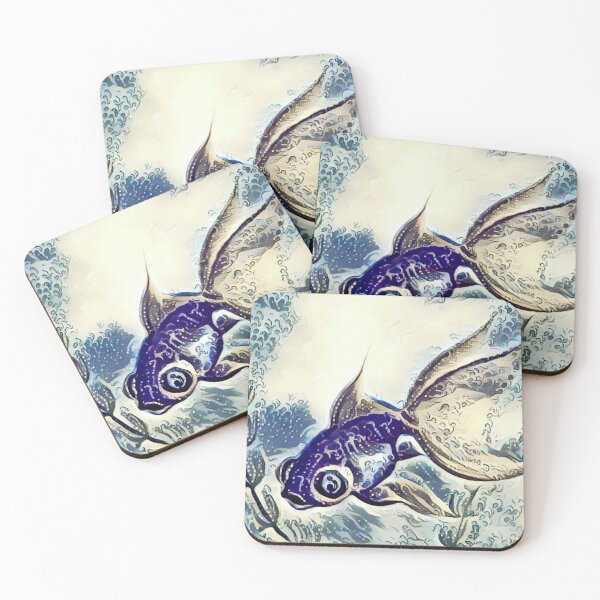 Item preview, Fish Sea Sukiyaki in Stile Ukiyoe  designed and sold by Anaconda23.