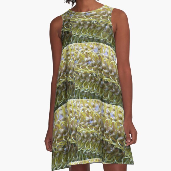 Emerald Lake Banksia A-Line Dress
