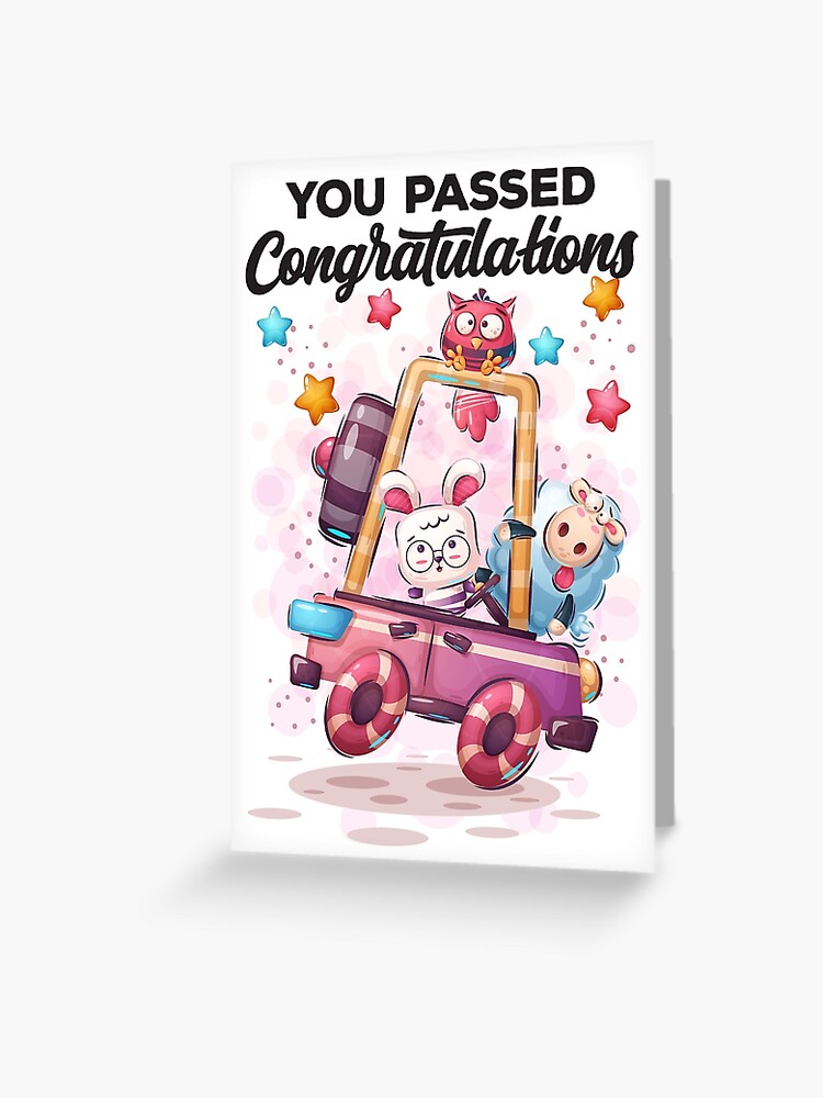 Funny Driving Test Design. You Passed | New driver | Congratulations |  Congrats | You've passed. Fun design.
