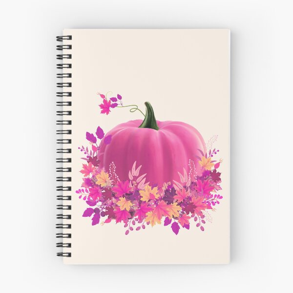 Item preview, Autumn is coming, Pink Pumpkin and autumn leaves, pumpkins, halloween, fall, autumn, orange designed and sold by Collagedream.