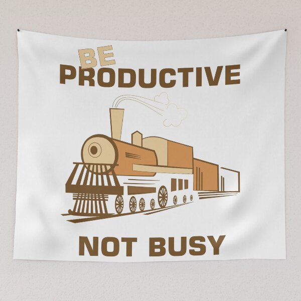 Item preview, Be Productive Not Busy Quote Typography designed and sold by FridayFusion.