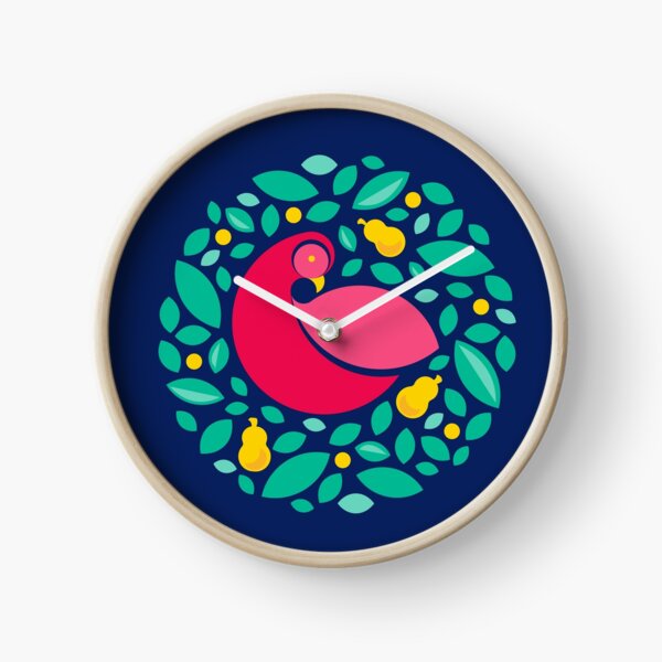 Partridge in a Pear Tree Clock