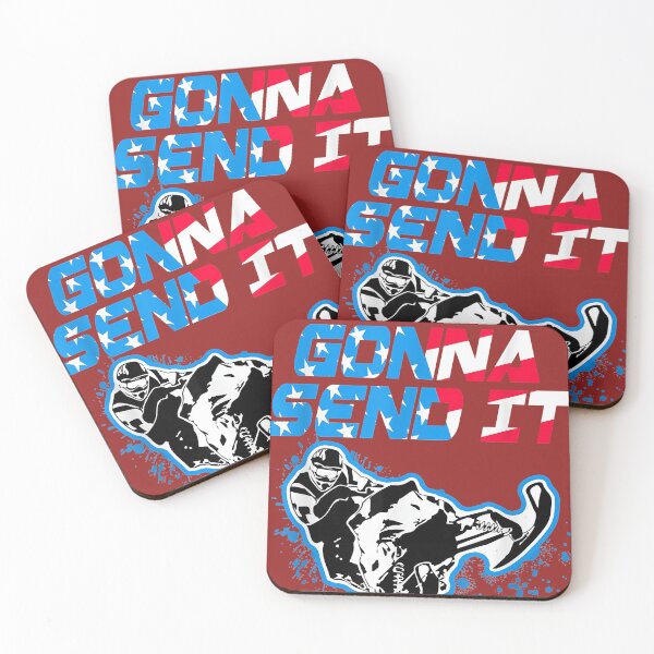 Item preview, Just Gonna Send It Funny Snowmobile USA flag Snowcross designed and sold by LouveniaClay.