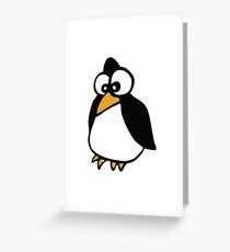 penguin penguin linux cartoon Greeting Card