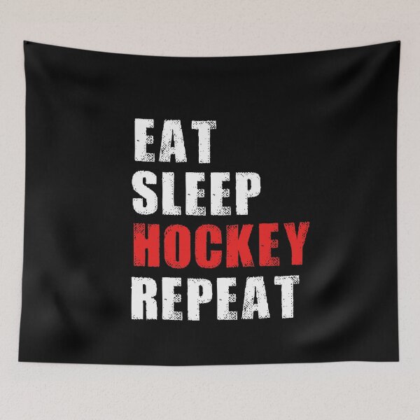 Item preview, Eat Sleep Hockey Repeat Ice Hockey designed and sold by TranscendFlow.