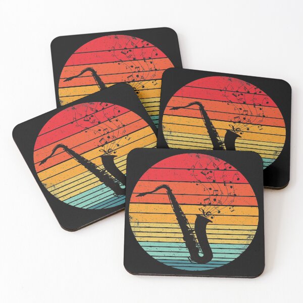 Item preview, Saxophone And Music Notes On Vintage Sunset designed and sold by Primroaddesigns.