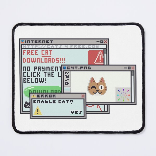 Item preview, Wink Cat Computer Desktop Pixel Art designed and sold by VerticalTakeoff.