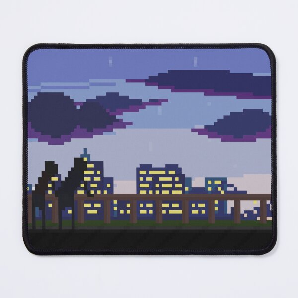 Item preview, Evening City Skyline Landscape Pixel Art designed and sold by VerticalTakeoff.