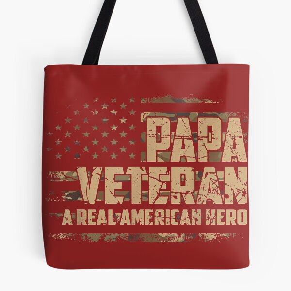 Item preview, Mens Papa A Real American Hero Veteran Father's Day designed and sold by LouveniaClay.