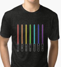 What Color is Your LightSaber Star Wars Rainbow Tri-blend T-Shirt